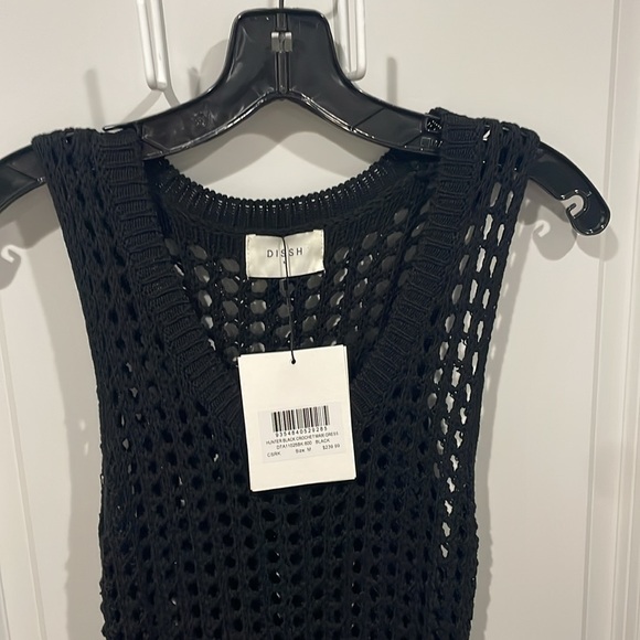 NWT DISSH HUNTER BLACK CROCHET MAXI DRESS sz M - Picture 4 of 7